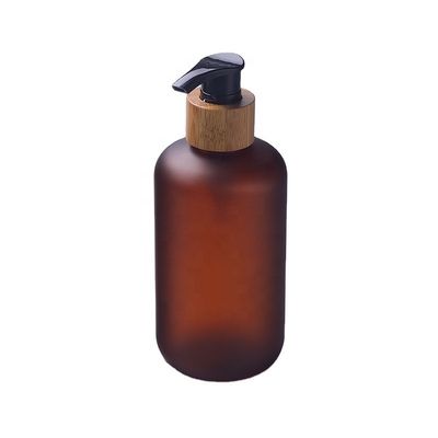 250mlはタケ ポンプによってこはく色の化粧品ペットびんを曇らした