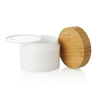 250mlペットEcoの友好的な詰め替え式の化粧品はタケふたによってプラスチック瓶を曇らした