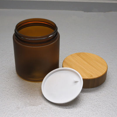 250mlペットEcoの友好的な詰め替え式の化粧品はタケふたによってプラスチック瓶を曇らした