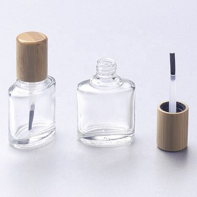 ISO2000 13mm 15mmのマニキュアのびんのタケ帽子は化粧品のガラス ビンを構成する
