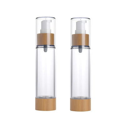 真空ポンプのローションのびん30ml 50mlタケふたが付いているプラスチック空気のないポンプびん