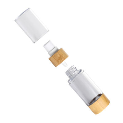 真空ポンプのローションのびん30ml 50mlタケふたが付いているプラスチック空気のないポンプびん