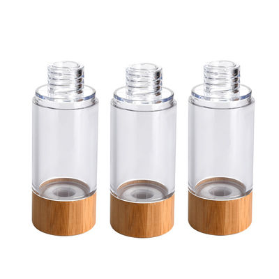 真空ポンプのローションのびん30ml 50mlタケふたが付いているプラスチック空気のないポンプびん